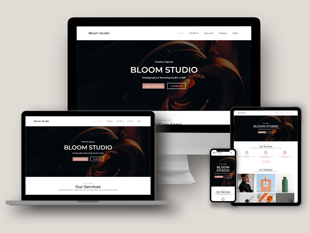 Bloom Studio company website web design portfolio